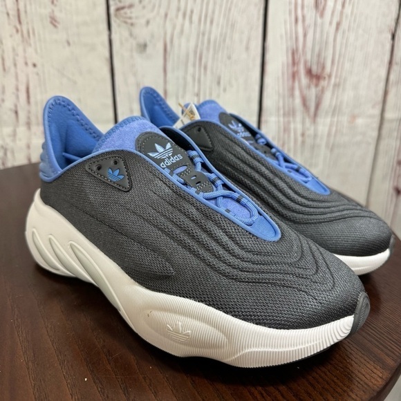 Adidas Originals adiFOM SLTN W Grey and Blue Shoe with suede tongue size 7 NIB - Picture 1 of 13